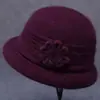 Boina quente de outono e inverno para mulheres idosas, chapéu de vovó moderno e espesso, chapéu bucket de veludo dourado