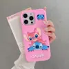 Funda de Silicona 3D de Dibujos Animados de Stitch para iPhone 1156 Pro Max, Funda Protectora