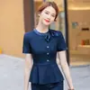 Traje Profissional feminino moda verão 2023 temperamento uniforme de comissária de bordo recepção de hotel salão de beleza joalheria macacão