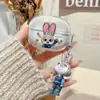 Colgante Estrella Azul, Diseño de Cachorro de Dibujos Animados, Gato y Flor Pequeña Adecuado para Funda de Auriculares Redmi 8 Pro, Encaje Transparente Flores Rosas