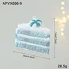 Decoraciones Navideñas Adornos para Árbol de Navidad Azules Animales de Dibujos Animados Ángeles Colgantes Decorativos Pequeños