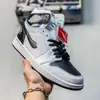 Zapatillas de caña alta Aj1 de alta calidad para hombre, Zapatillas casuales de suela plana para mujer, Zapatos deportivos retro, Zapatos de moda urbana de charol con cremallera