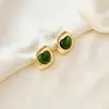 Pendientes de Resina con Corazón Fundido Estilo Nuevo 2026 para Mujer, Pendientes Versátiles Sencillos con Piedras Preciosas y Acabado de Alta Gama