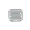 Plástico PP Mini Caja de Tapones para los Oídos Antirruido Caja de Almacenamiento para Pendientes, Anillos, Anzuelos Caja Cuadrada Pequeña Sin Cable Transparente Fabricante