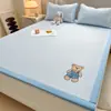 Juego de Tres Alfombrillas Refrigerantes de Verano para Madre y Bebé Clase A, Color Sólido Bordado Seda Hielo Aire Acondicionado Alfombrilla Suave, Lavable a Máquina