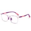 Nuevos Lentes Anti Luz Azul Lentes para Niños Estilo Plano Grande Cuadrados Suaves Tr90 Fabricante Mayorista Lentes Cruzados 5288