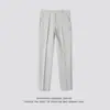 Calça de terno pequena afunilada de cor sólida de verão masculina estilo britânico slim fit calça lápis calça casual calça de terno longa para negócios