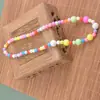 Colar Infantil Feminino Joias de Princesa Acessórios para Meninas Flor Ins Estilo K Cor Doce Contas Desenhos Animados Fofos Acessórios