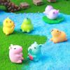 Micro-Paisaje Resina Luminoso Pequeños Adornos Color Mezclado Mini Adornos Estéreo Animal de Dibujos Animados Adornos de Escritorio para Coche