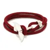 Moda nova linha Milão Estilo oceano pulseira de cauda de baleia personalidade versátil ano animal casal pulseira trançada vermelha