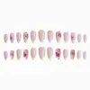 Wm-320 Blanco Rosa Francés Flor Falsas Uñas Almendra Transfronterizo Chica Caliente Impatiens Francesa 24 Piezas Uñas Portátiles Puntas Wholesale