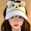 Bonito Sombrero de Sol de Dibujos Animados Hello Kitty para Mujer, Sombrero de Sombrilla de Celebridad de Internet para Vacaciones, Ala Ancha, Versátil Sombrero Visera de Verano