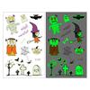 Pegatinas de Tatuaje Populares de Halloween que Brillan en la Oscuridad Transfronterizas, Pegatinas Temporales Impermeables de Dibujos Animados para Niños, Fiesta de Halloween, Disfraz
