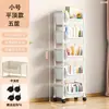 Estante de Almacenamiento de Gran Capacidad, Carrito Móvil de Múltiples Niveles para Snacks de Dormitorio, Estante de Cocina para Frutas y Verduras con Ruedas, Organizador de Libros para Sala de Estar