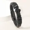 Pulsera de Cruz de Cuero Multicapa Electrochapada en Oro y Plata Estilo Nuevo Retro Transfronteriza Europea y Americana Cierre Magnético Simple Pulsera de Cuero Genuino