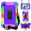 Funda protectora de silicona para Samsung TabA 10.1 T510, con correa de color en contraste y cubierta plana, con soporte giratorio para PC.