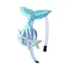 Diadema de Sirena con Lentejuelas para Niños Dibujos Animados Dulce Linda Pinza para el Cabello del Océano Joyería Accesorio para el Cabello de Cola de Pez Versátil Diadema