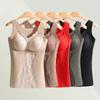 Chaleco Térmico Rojo para Mujer en su Año Zodiacal, Engrosado con Terciopelo, Adecuado para el Año del Caballo, Ropa Interior de Invierno, Chaleco Base para Boda