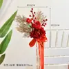 Nuevos tiradores de puerta florales versátiles para respaldo de silla de boda al aire libre, decoraciones florales para escaleras, decoraciones para coche de boda en la iglesia y accesorios florales artificiales.