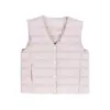 Ropa para Niños Dumpling de Arroz Pegajoso Chaleco de Plumas para Niñas 90 Pluma de Ganso Estilo Otoño/Invierno Chaleco Ligero Cálido sin Mangas para Niños Capa Interior