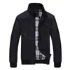 Jaqueta Casual de Trabalho Estilo Europeu e Americano para Homens na Primavera e Outono, para Meia-Idade e Idosos, Gola Alta, Jaqueta de Baseball, Logo Personalizável, Roupa para Uso Externo
