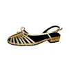 ¡Lleno de Personalidad! Sandalias Romanas Retro con Calados, Aleta de Pez y Lazo, Punta Cerrada 2026 Verano, Transpirables, Tacón Bajo