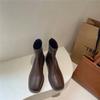 Botas Estrechas Dongdaemun Botas de Mujer Otoño Nuevo Retro Coreano Gran Uso Cuero Suave Populares Botas Martin Botines Cortos Botas Individuales