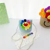 Bolsa infantil simples da moda bolsa transversal de desenho animado Menina Girassol bolsa de ombro de palha infantil fofa moderna moderna