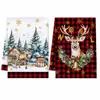 Paños de limpieza navideños al por mayor transfronterizos con estampado de Santa Claus, paños de cocina para limpieza festiva, hechos a medida según su diseño