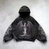 Sudadera con capucha cruzada, sudadera con capucha de invierno de alta calle unisex, top versátil