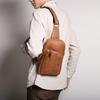 Luojia Transfronteriza Nueva Auténtica Piel Hombre Retro Bolso de Pecho Mujer Piel Crazy Horse Casual Bolso Cruzado Gran Capacidad Bolso de Hombro