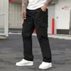 2025 Calças Cargo Novas Transfronteiriças Amazon Outono Tamanho Europeu Masculino High Street Tendência Retro Casual Calças Compridas Comércio Exterior