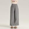 Calça Casual de Outono com Padrão Ondulado para Meninas Pudding Haru, Calça Larga Grossa, Calça Larga Casual Engrossada de Outono