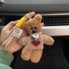 Navidad Inclinado Lindo Maillard Frijol Oso Peluche Llavero de Coche Colgante de Bolsa Colgante de Oso de Peluche Teddy