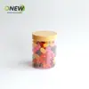 Frasco de Plástico para Alimentos de 350 ml Piñones Confitados Botella Redonda Frutos Secos Latas Divididas Botella de Embalaje de PET de Grado Alimenticio