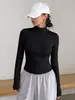 Moda Femenina Transfronteriza Estilo Europeo y Americano Ajuste Delgado Cuello Alto Cremallera Chaqueta Corta Chaqueta Deportiva Casual para Mujer Top Elástico Adelgazante