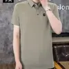 Camiseta de Manga Corta de Seda Helada de Verano para Hombre Camisa Polo Corte Delgado Exportación Cuello Solapa Manga Media Versátil Casual Delgado