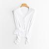 [Hengjia Cf] Top de Punto con Textura Cool Pit Cárdigan de Seda de Morera para Mujer Tejido de Punto Fino Interior Camisa para Aire Acondicionado