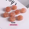 Pedra da lua laranja natural gato sem rosto amor flor de cinco pétalas pedra do sol acessórios de escultura para joias diy produtos semi-acabados atacado