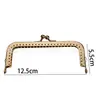 Spot binaural dourado claro 8,5-20CM quadrado flor convexa boca clássica dourada retalhos de algodão e linho acessórios de boca de bolsa DIY