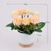 Flores artificiales transfronterizas, flores simuladas, ramos de flores secas, decoraciones de plantas verdes de plástico, decoraciones para mesa de comedor en casa de sala de estar, plantas pequeñas en maceta