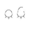 Atacado de Brincos e Piercings Nasais em Estoque de Comércio Exterior, Argolas Fechadas de Aço Inoxidável 316L, Joias de Piercing com Canto Afiado e Diamantes, Estilo Europeu e Americano