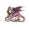 Broche de dinosaurio con diamantes de imitación, serie marina, retro, para comercio electrónico transfronterizo, venta directa de fábrica, venta al por mayor de ropa