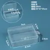 Caixa Plástica Transparente Retangular Caixa Display para Ferramentas de Ferragem Peças Caixa de Armazenamento para Cartões Papelaria com Tampa Caixa para Miçangas Perler