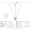 Collar octagonal de moissanita de plata de ley S925 para mujer, colgante cuadrado vintage, cadena de clavícula de lujo ligero de moda, venta al por mayor de fábrica