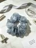 Elásticos de Cabelo de Organza de Alta Qualidade Estilo Coreano, Scrunchies de Malha Grande, Acessórios de Praia, Fornecimento Direto da Fábrica de Origem