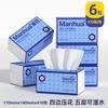 Manhua 24 Pacotes Grandes de Papel de Lenço, Caixa Fechada, Volume Extra, Feito de Madeira Virgem, Lenço Facial Espesso de 5 Camadas, Papel Econômico para Limpeza e Higiene Doméstica
