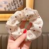 Estilo Lujo Ligero Color Té con Leche Anillo Grande para el Pelo Estilo K Estampado de Leopardo Oso Anillo Grande para el Pelo Goma para el Pelo Diadema Accesorios para el Cabello de Mujer