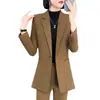 Jaqueta de Terno Formal Profissional de Moda de Alta Qualidade para Mulheres 2026 Novo Conjunto de Duas Peças Casual de Terno e Calça Outono e Inverno