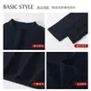 Camiseta de manga larga para hombre, nueva de otoño e invierno, de cuello medio alto, forro polar cepillado de doble cara, una cálida capa interior para usar en capas